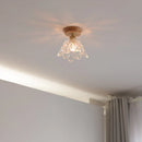 GobekUsa Glass Wood LED Ceiling Lamp for Home Lighting and Decoration