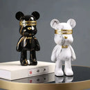 GobekUsa Graffiti Bear Figurine: Modern Abstract Home Decor Statuette