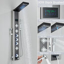 GobekUsa Black LED Shower Faucet SPA Massage Jet Rain Panel Bidet Sprayer Tap