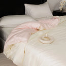 GobekUsa Double Layer Satin Queen Duvet Set Smooth & Cool Luxury Quilt Cover Pillowcases