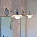 GobekUsa Glass Wall Lamp Danish Design Chrome Light E27 for Home Decor & Living Room