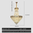 GobekUsa Crystal Chandelier: Smart Dimming Duplex Villa Pendant for Luxe Living Rooms
