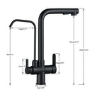 GobekUsa Black 2-in-1 Purification Kitchen Faucet with Flexible Pull Out Nozzle