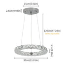 GobekUsa Crystal Rings LED Chandelier Pendant Light Fixture