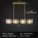 GobekUsa LED Ripples Glass Chandelier: Modern Luxury for Living Room, Bedroom, Kitchen, Bar