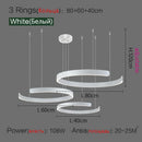 GobekUsa LED Ring Chandelier for Home Decor - Modern Nordic Style Lighting