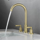 GobekUsa Black Brass Basin Faucet with Waterfall Effect and 3-Hole Design