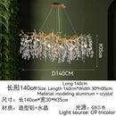 GobekUsa Golden Crystal Tree Ceiling Chandelier, Luxury Aluminum Art Fixture