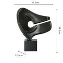 GobekUsa Abstract Hollowed-out Resin Sculpture, Black and White Modern Home Decor Statue.
