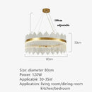 GobekUsa Crystal Pendant Chandelier Remote Control Dimmable LED Lighting
