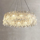 GobekUsa Glass Petal LED Chandelier for Bedroom Dining Living Room Lighting