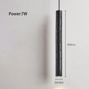 GobekUsa Black Stone Tube LED Chandelier for Bedroom Lighting