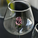 GobekUsa 3D Rose Stemware Wine Glass, Champagne Flute - Lovely Gift Home Decor