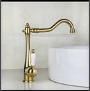 GobekUsa Antique Brass Bathroom Faucet Set with Hand Shower