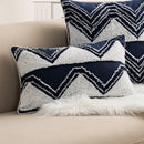 GobekUsa Geometric Embroidered Cushion Cover with Tufted Tassels for Sofa and Bedroom