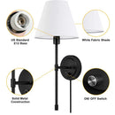 GobekUsa American Fabric Wall Lamp for Dining Living Bedroom Bathroom Hotel Stair Mirror