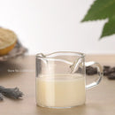 GobekUsa Espresso Glass Cup with Wooden Handle & Measuring Cup Milk Latte Jug