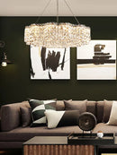 GobekUsa Crystal Chandelier Pendant Light, Elegant Hanging Lamp Fixture