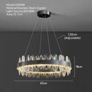 GobekUsa Crystal LED Chandelier: Modern Luxury Interior Pendant Light for Living Room