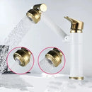 GobekUsa Gold Multifunction Bathroom Sink Faucet Hot Cold Water Mixer Deck Mounted