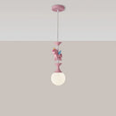 GobekUsa Children's Carousel LED Chandeliers: Nordic Princess Decor Pendant Lights for Living Room