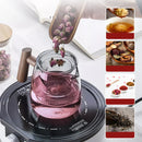 GobekUsa Glass Tea Pot with Wooden Handle - Heat Resistant, Chinese Kung Fu Tea Set
