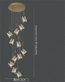 GobekUsa Butterfly LED Chandelier: Modern Hanging Light for Home, Bedroom, Coffee Store & More