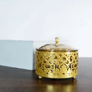 GobekUsa Eid Mubarak Metal Fruit Snack Tray: Castle Tea Tray with Lid