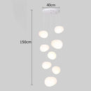 GobekUsa Crystal Chandelier Stair Pendant Lamp Living Room Interior Lighting