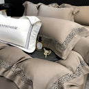 GobekUsa Eucalyptus Lyocell 1000TC Luxury Bedding Set with Wide Edge, Soft Silky & Breathable