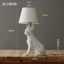 GobekUsa Black/White Puppy Dogs Table Lamps for Home Decor Lighting