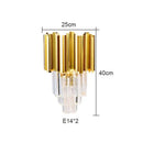 GobekUsa Gold Crystal Wall Lamp with LED Light for Home Lighting Fixtures