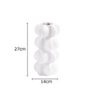 GobekUsa Geometric Spiral Resin Vase - Black and White Flower Vase for Home Decor