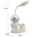 GobekUsa Astronaut Study Desk Lamp with Pencil Sharpener - Cute, Flexible & Color Adjustable