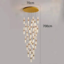 GobekUsa Crystal Chandelier Stair Pendant Lamp Living Room Pendant Lights Interior Lighting