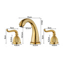 GobekUsa Antique Brass Bathroom Faucet Set with Double Handles for Bathtub and Sink