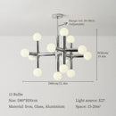 GobekUsa Bauhaus Glass Hanging Ceiling Lamps LED Chandelier Room Decor for Living Bedroom