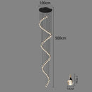 GobekUsa Crystal Chandelier Stair Pendant Lamp Living Room Interior Lighting