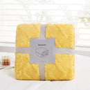 GobekUsa Cozy Jacquard Plush Blanket: Soft Winter Sofa Throw, Office Travel Nap Shawl