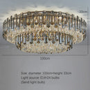 GobekUsa Gold Crystal Chandelier for Living Room Luxury Lighting Fixture