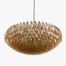 GobekUsa Gray Glass Chandelier | Luxury Purple Light Fixture