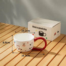 GobekUsa Cartoon Big Ear Cup Ceramic Mug for Coffee, Milk, and Oatmeal