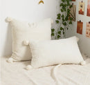 GobekUsa Boho Loop Tufte Embroidered Cushion Cover Moroccan Geometric Decor Pillow