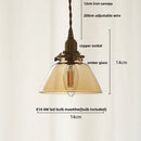 GobekUsa Amber Glass Ball LED Pendant Light, Modern Nordic Hanging Lamp for Home Decor