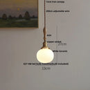 GobekUsa LED Pendant Light Ash Wood White Ceramic Japanese Style Hanging Lamp