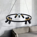 GobekUsa Black Metal Circle LED Pendant Light for Living room, Dining, Kitchen, Bar Decor