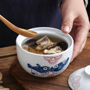 GobekUsa 4.25" Ceramic Stew Pot Bowl with Lid - Multipurpose Steam Egg Soup Bowl - Small Steaming Cup for Slow Cooking - Home & Restaurant Tableware