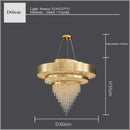 GobekUsa Golden Crystal Chandelier for Luxury Living & Dining Rooms
