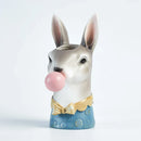 GobekUsa Bubble Gum Girl Flower Vase - Stylish Resin Plant Pot for Home Decor