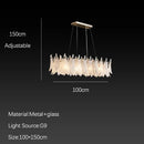 GobekUsa Cloud Mist Glass Chandelier with G9 Light Source - Luxury Home Decoration